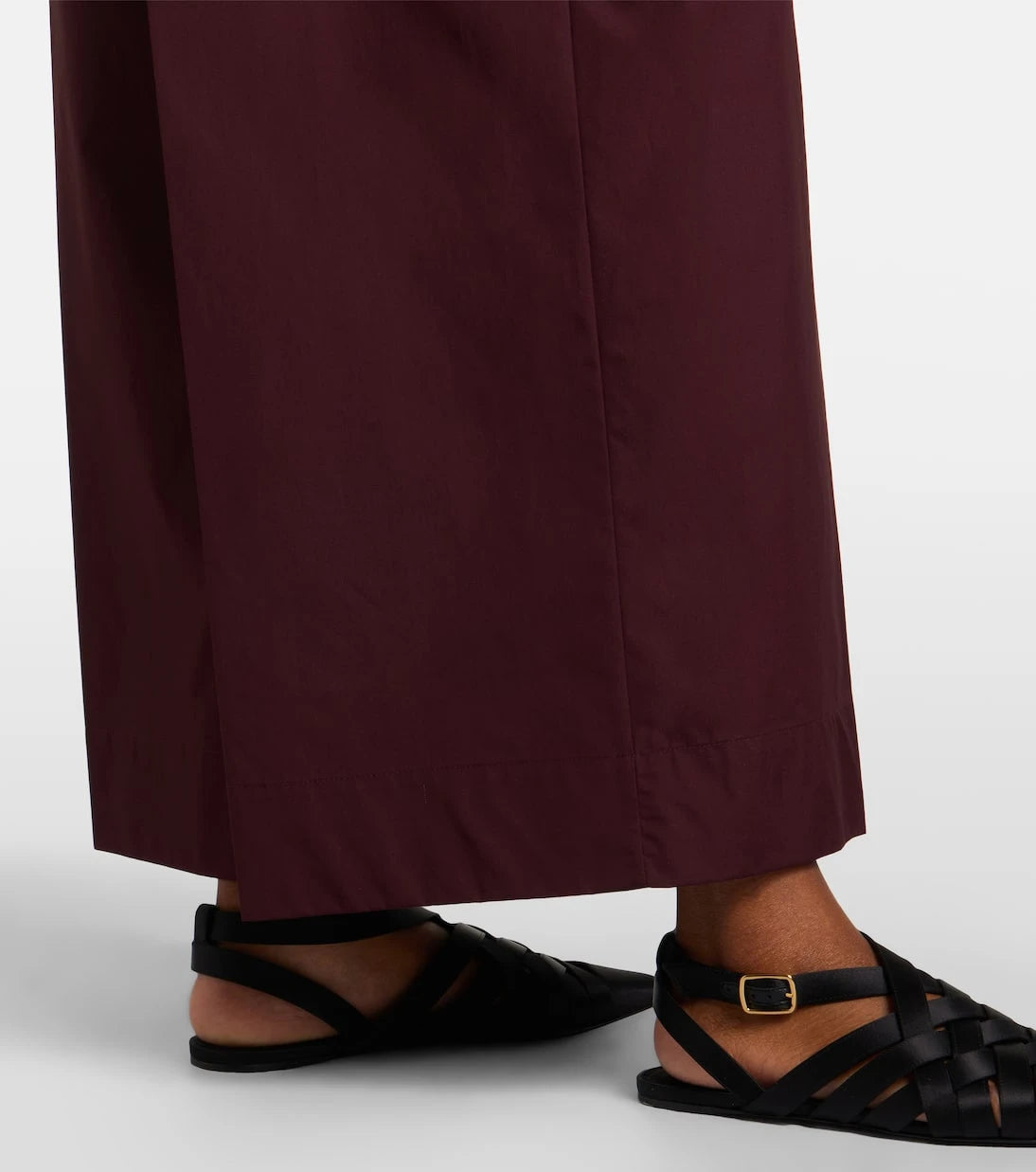 'S Max Mara - Cropped cotton poplin wide-leg pants