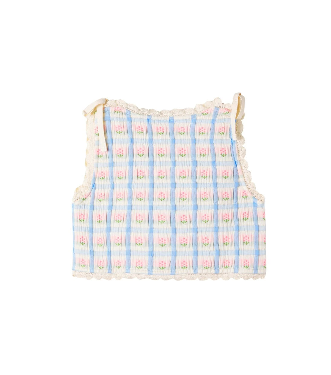 Bebe Organic - Zora knitted floral cotton-blend vest