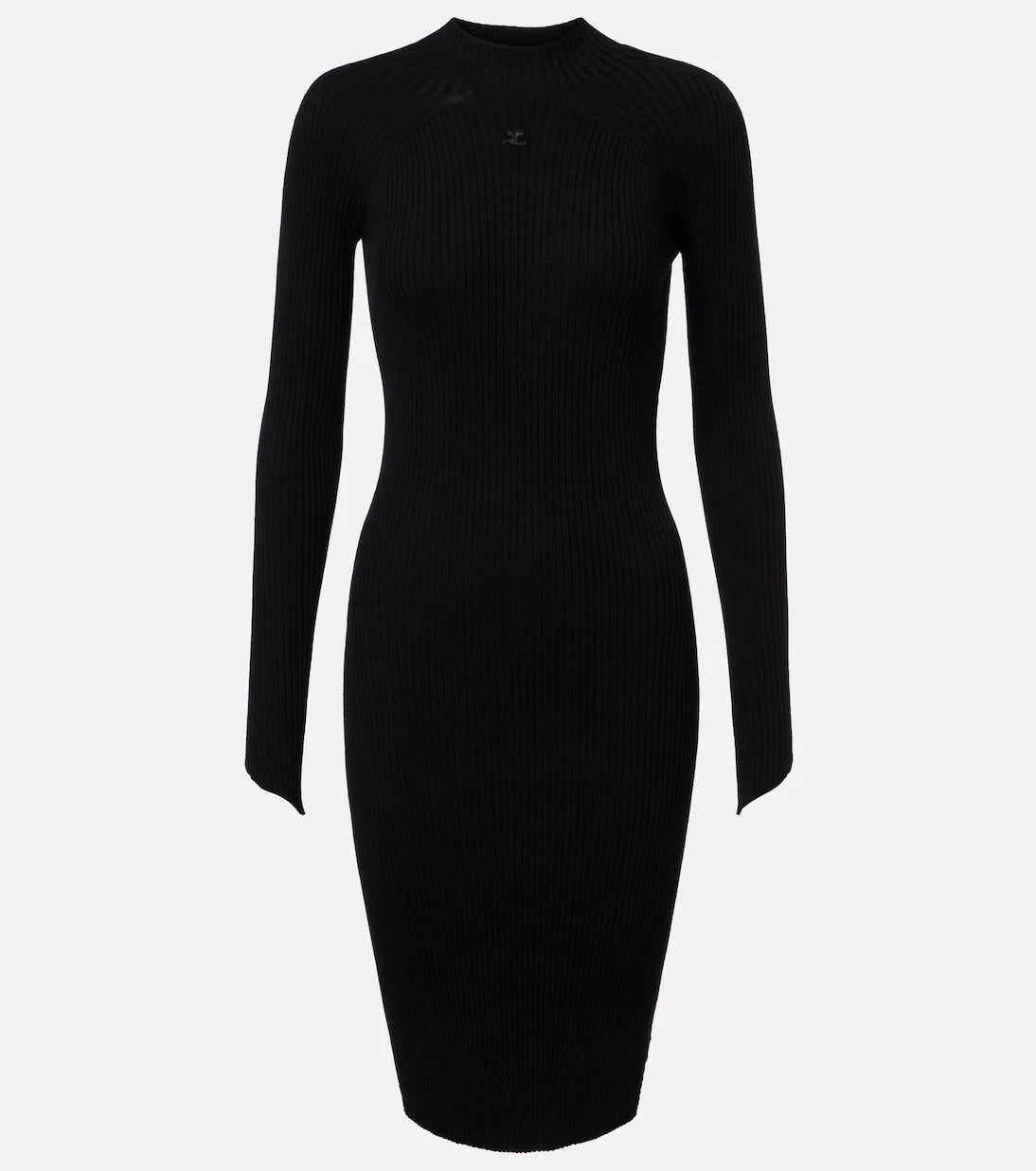 Courrèges - Ribbed-knit jersey mini dress