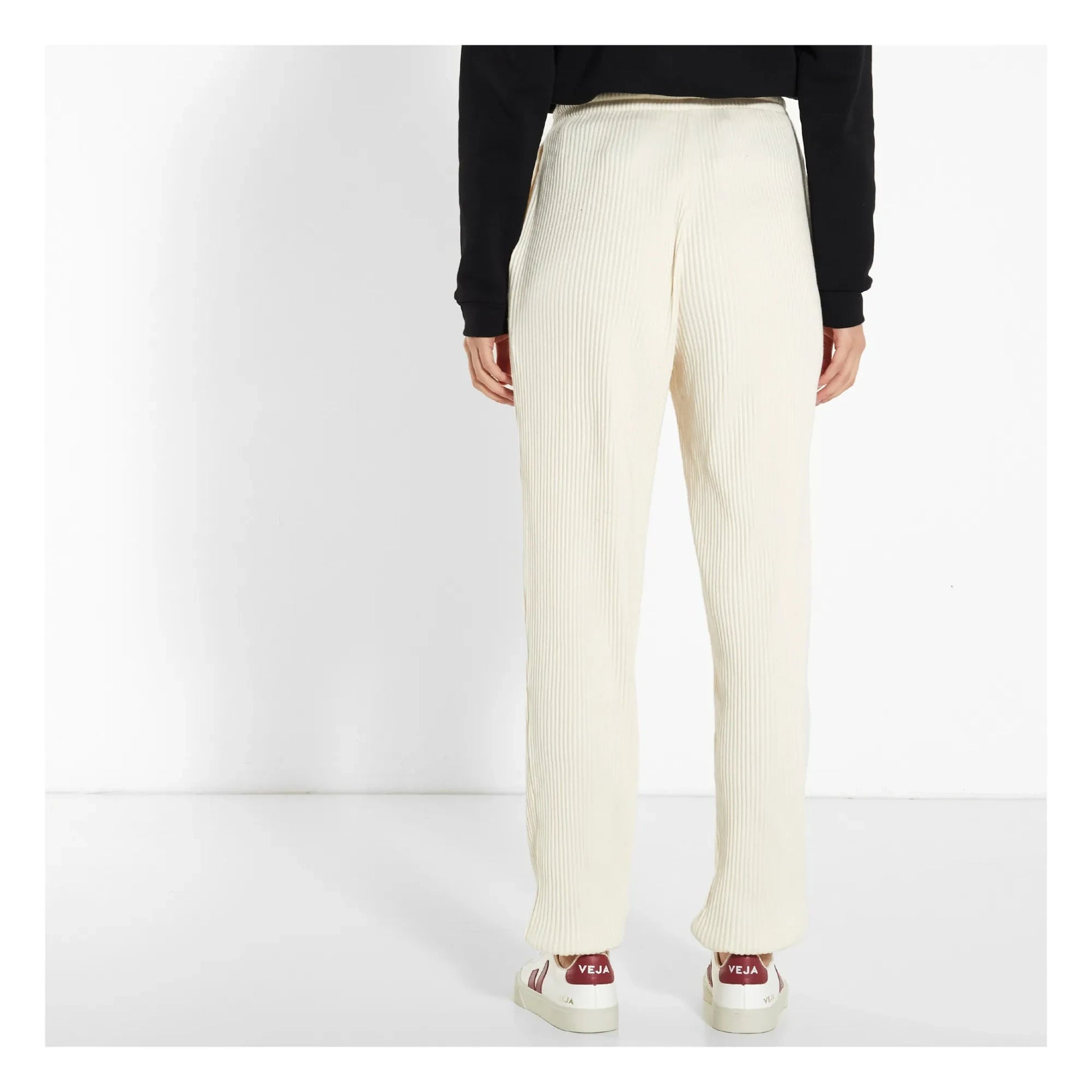 Baserange - Ribbed Jogging Bottoms | Off white