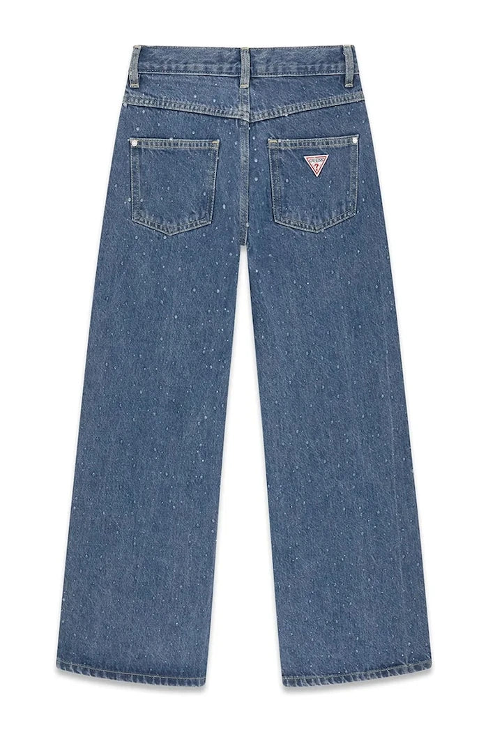 Guess çocuklar için wide leg kot pantolon