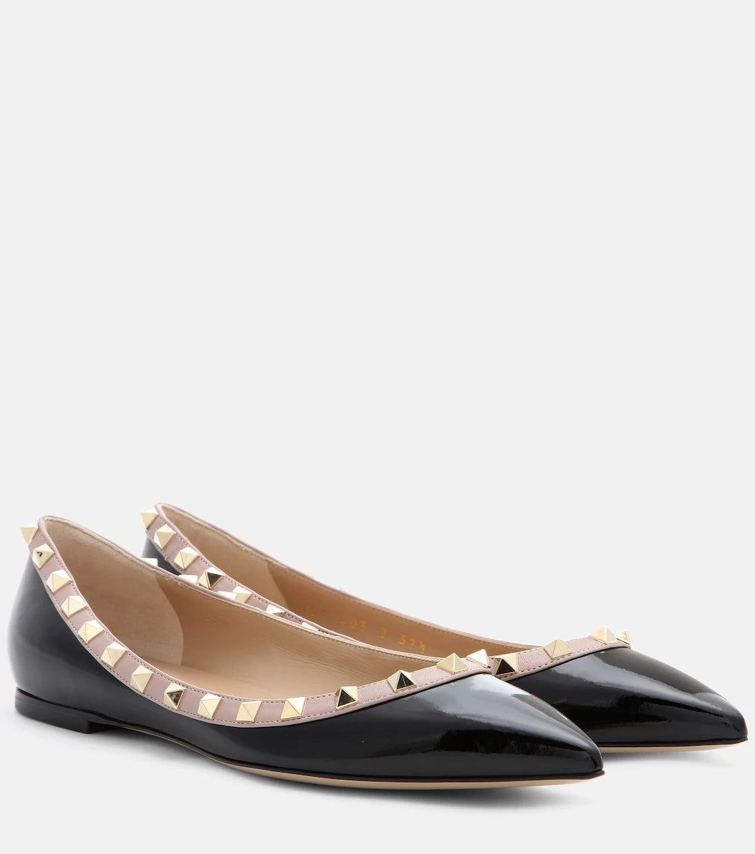 Valentino Garavani - Rockstud patent leather ballet flats
