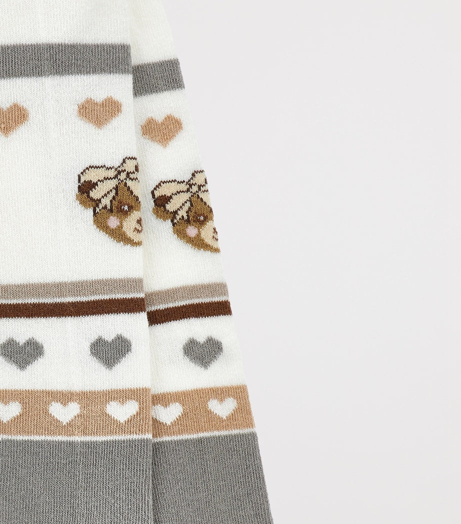 Cotton-Blend Teddy Bear Tights