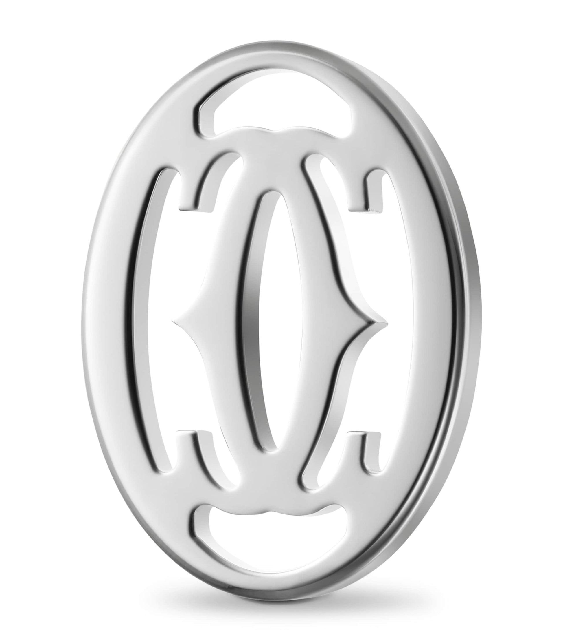 Sterling Silver Double C de Cartier Cufflinks