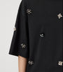 Black Organic Cotton Amelie Embellished T-Shirt