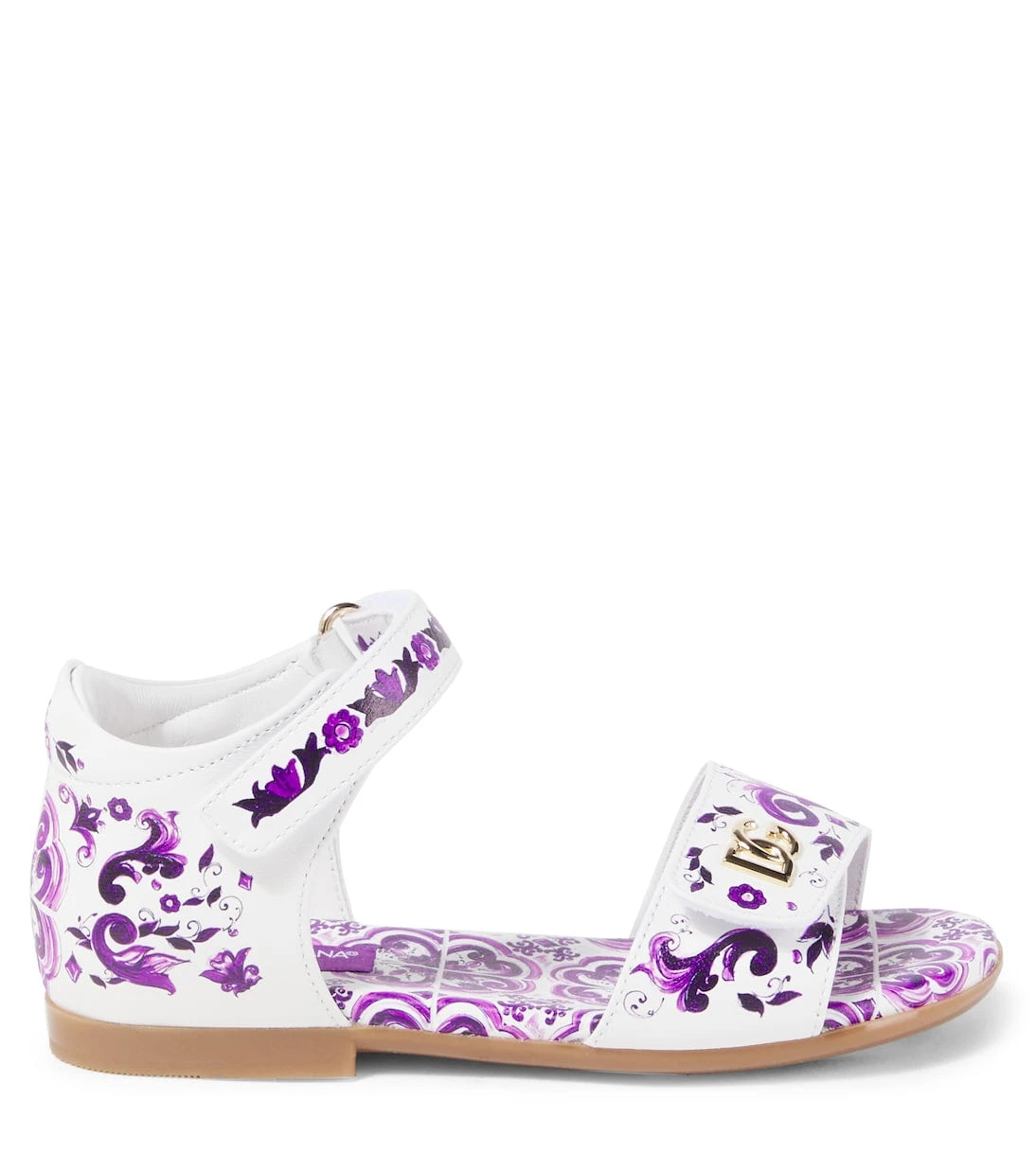 Dolce&Gabbana Kids - DG Majolica leather sandals