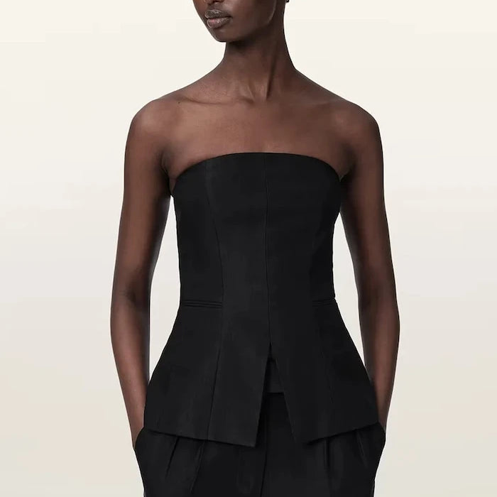 AllSaints CHARLEY Kadın Viskoz Korse Bluz
