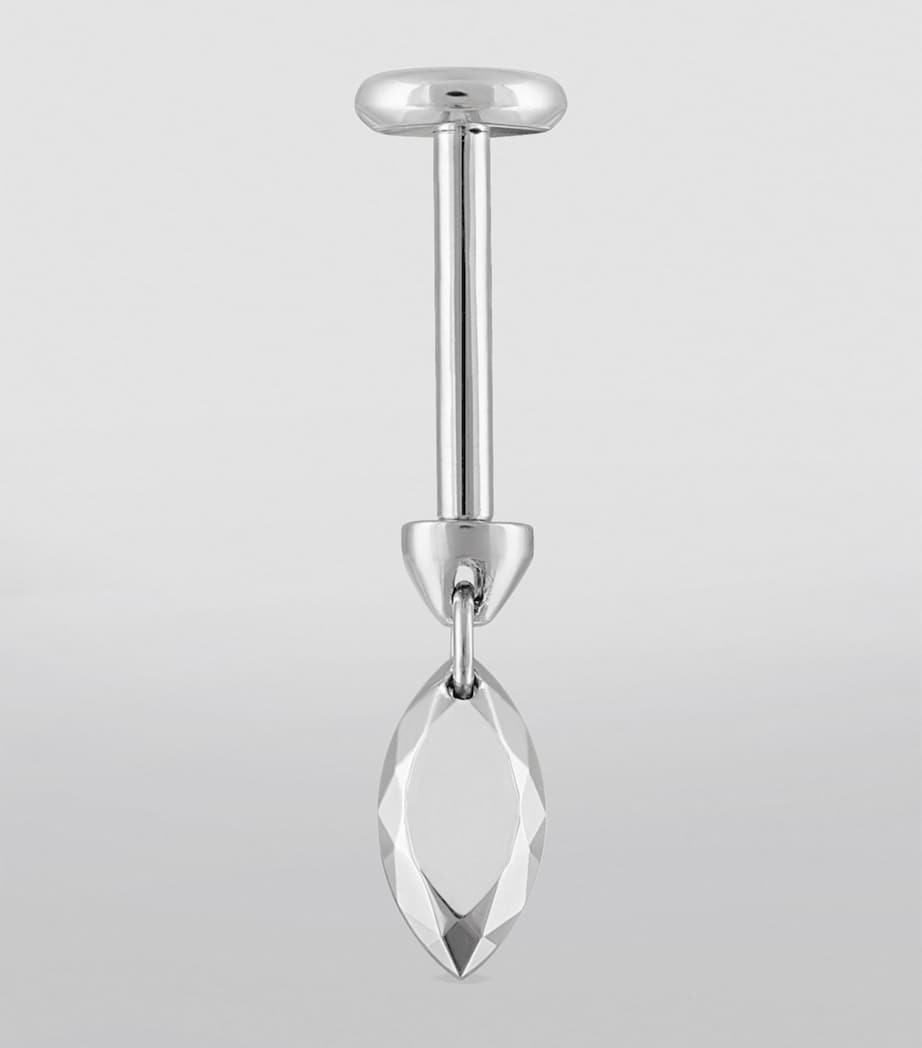 Faceted Gold Marquise Threaded Charm Earring (5.5mm)