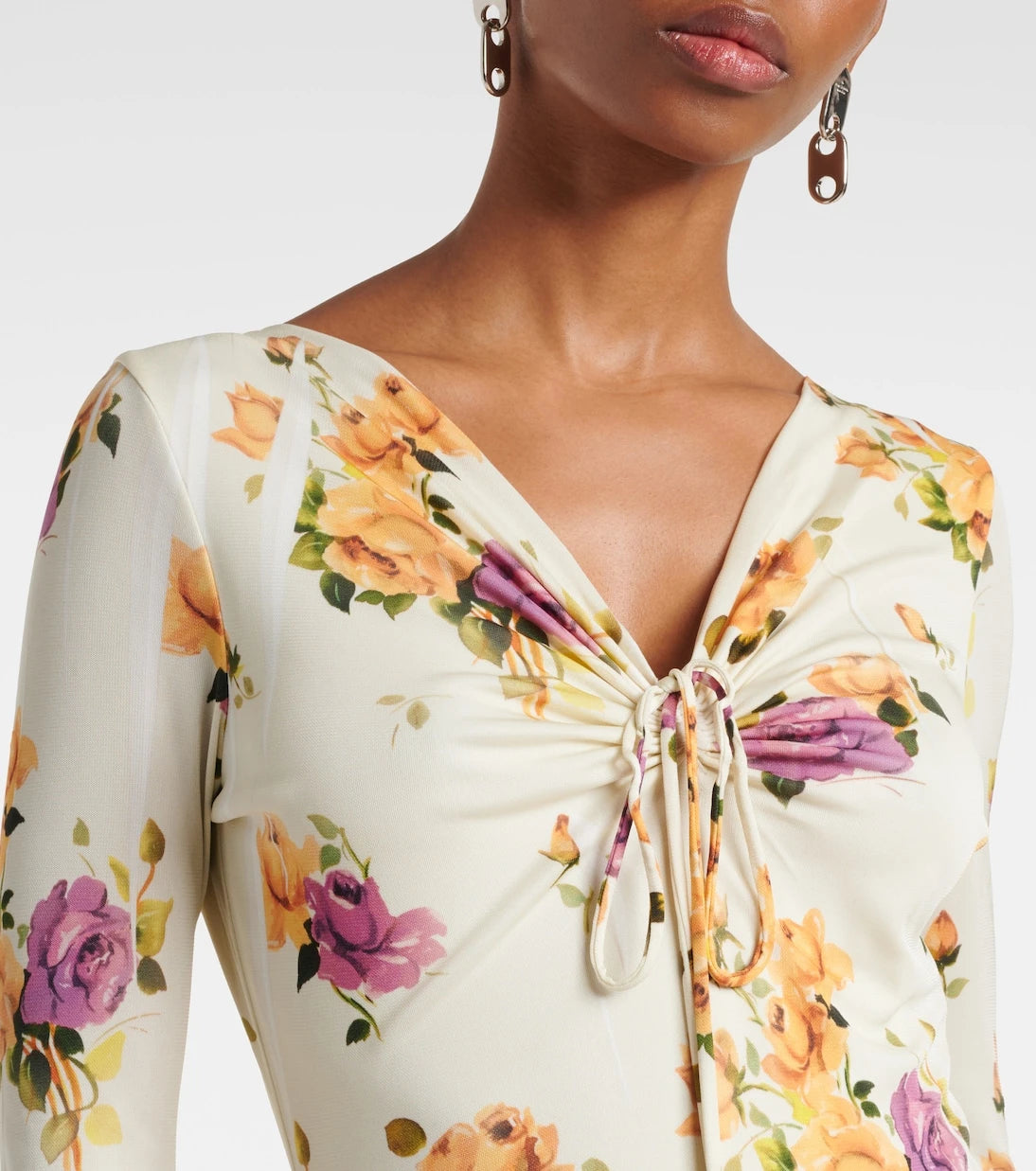 Acne Studios - Edna floral asymmetric midi dress