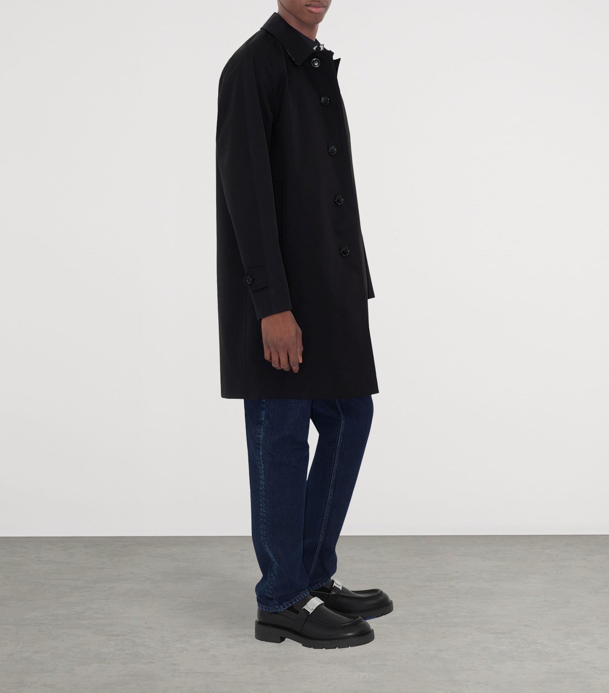 Cotton Camden Heritage Mid-Length Car Coat BLACK