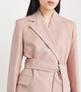 Weekend Max Mara Pink Virgin Wool Belted Blazer