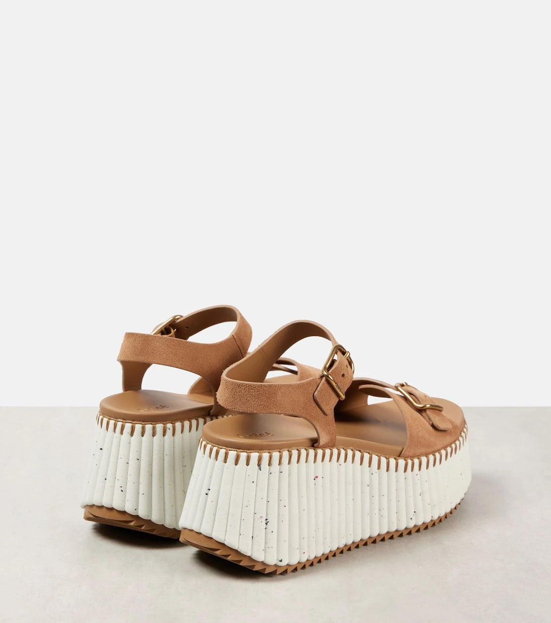 Chloé - Nama suede wedge sandals