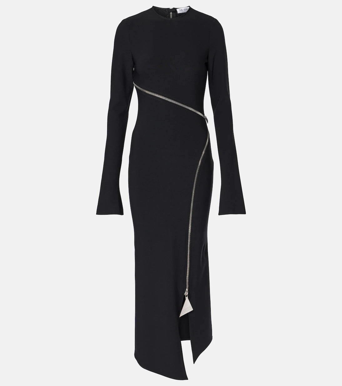 The Attico - Zip-up jersey midi dress