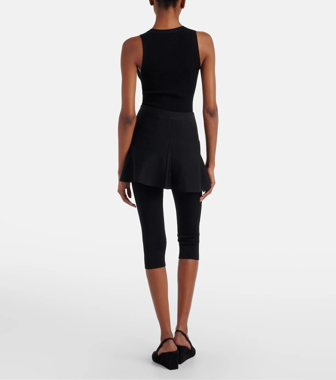 Alaïa - Cropped peplum leggings