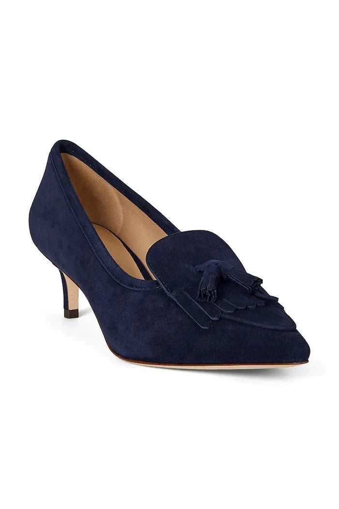 Велурени обувки с тънък ток Lauren Ralph Lauren Adrienne Klt