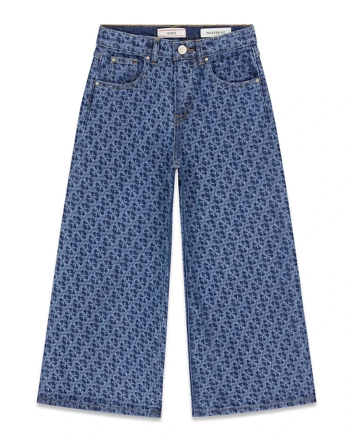 Guess çocuklar için wide leg kot pantolon