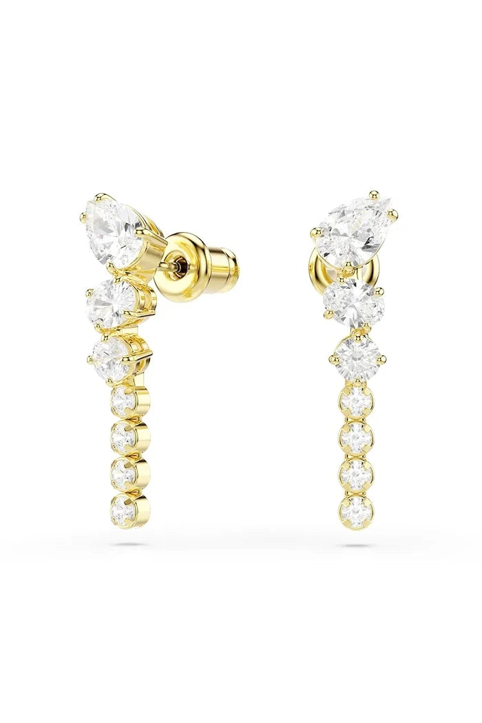 Swarovski kadın altın kaplama zirkonlu küpeler MESMERA