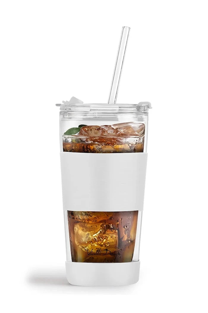 Термочаша със сламка Vialli Design Fuori 600 ml