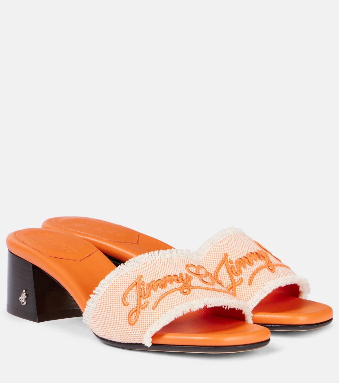 Jimmy Choo - Joa 45 embroidered canvas mules