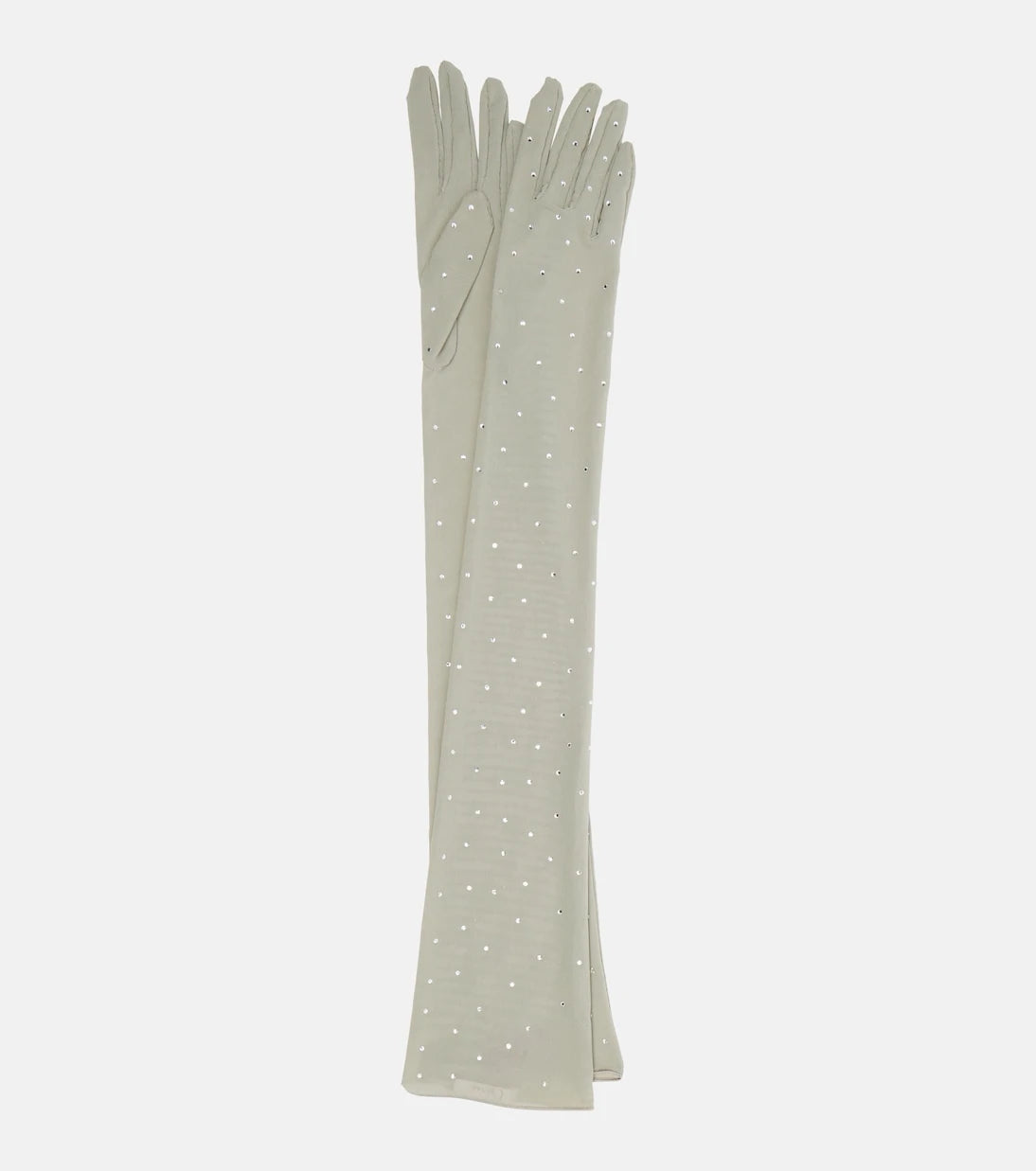 Oséree - Crystal-embellished mesh gloves