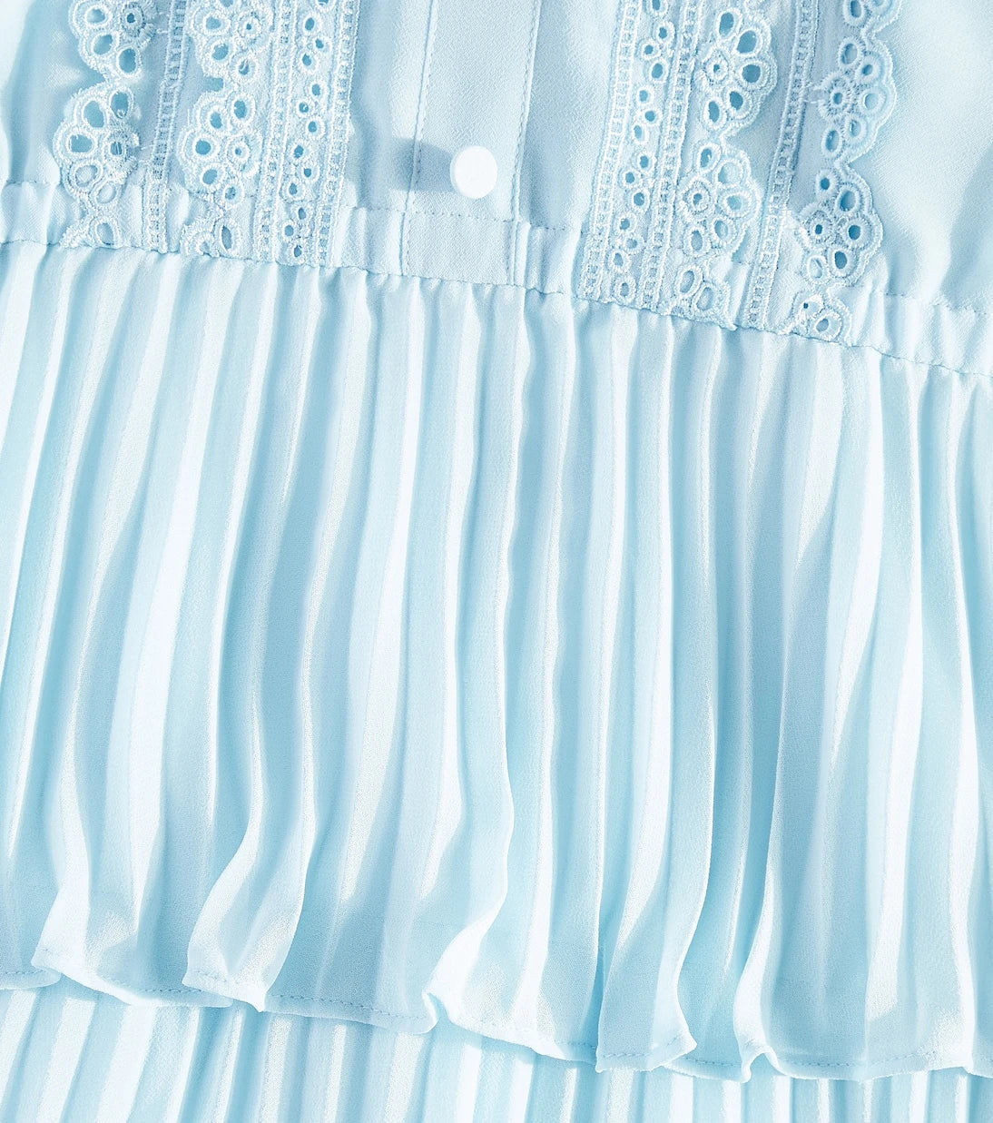 Self-Portrait Kids - Pleated tiered chiffon dress