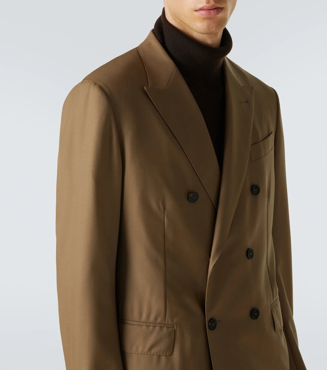 Zegna - Double-breasted wool twill suit