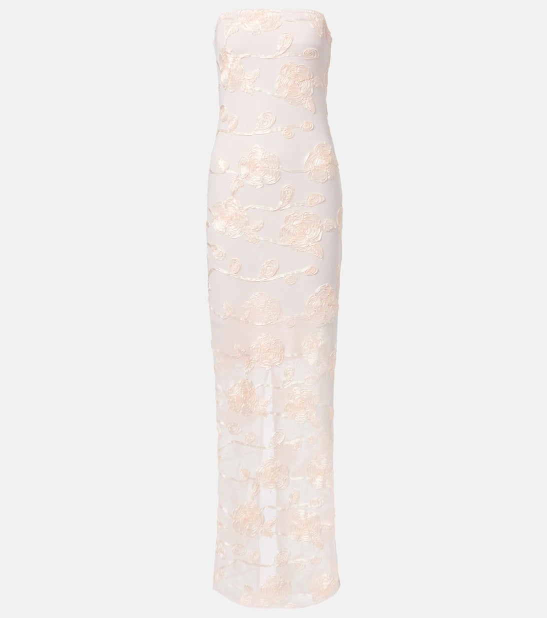 Rotate - Embroidered mesh maxi dress