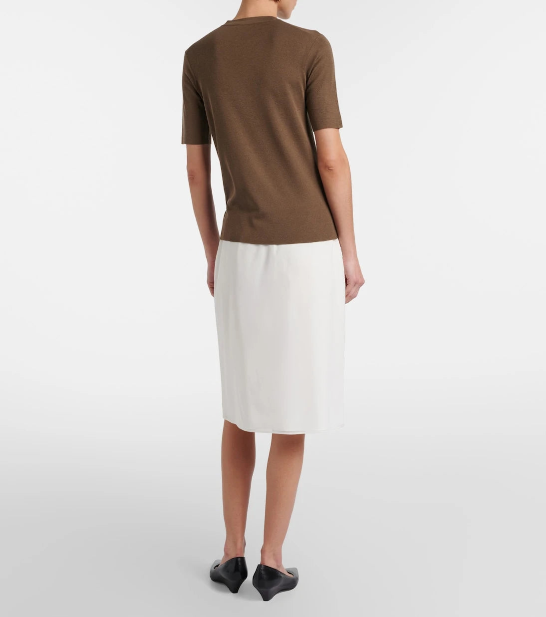 The Row - Ivera silk-blend chiffon midi skirt