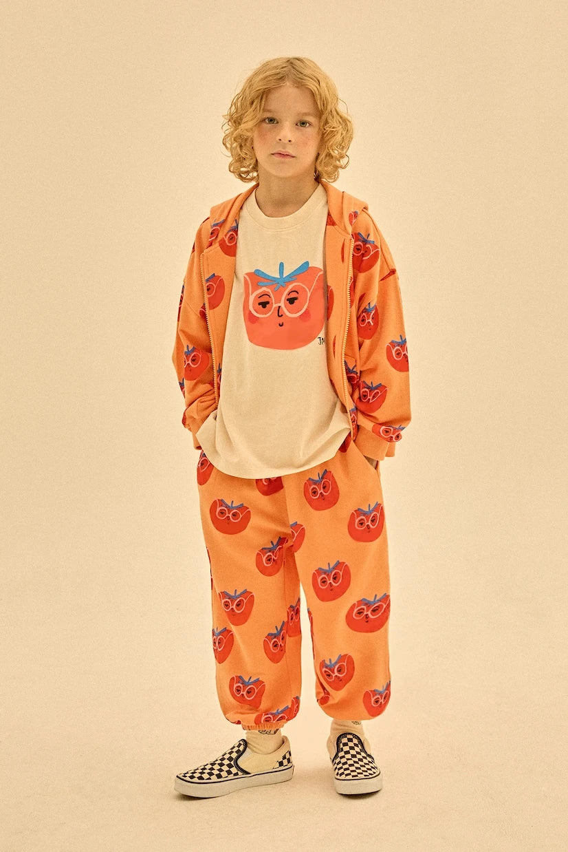 Jellymallow - Tomato printed cotton jersey hoodie