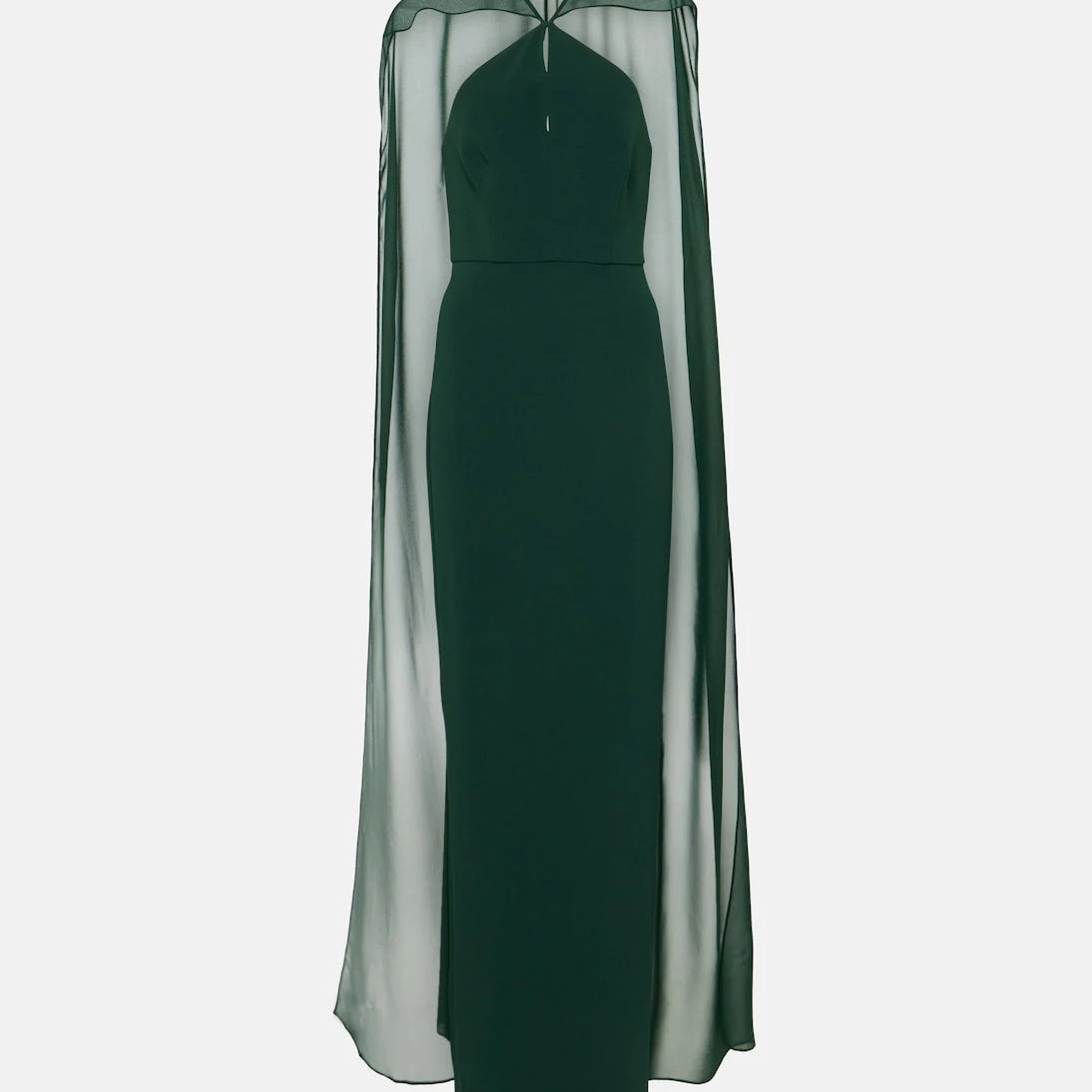 Roland Mouret - Caped satin crêpe gown