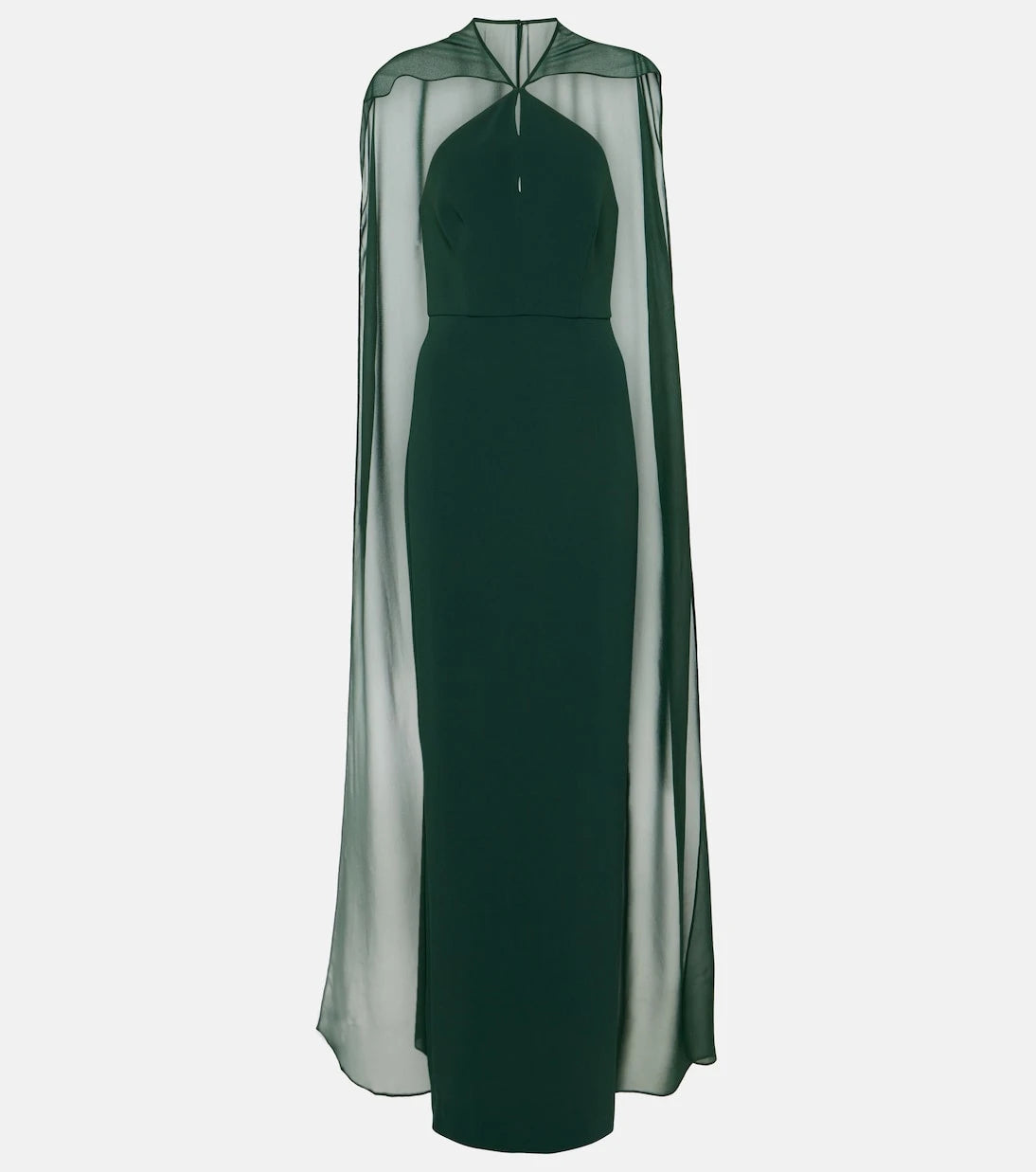 Roland Mouret - Pelerinli saten krep elbise