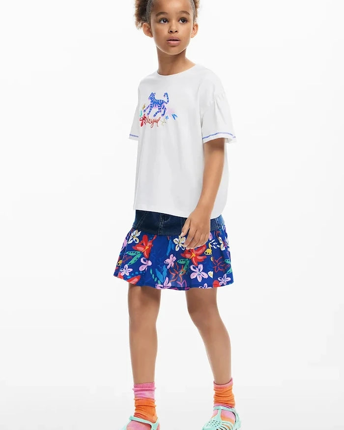 Детска памучна тениска Desigual