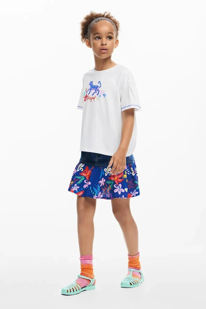 Детска памучна тениска Desigual