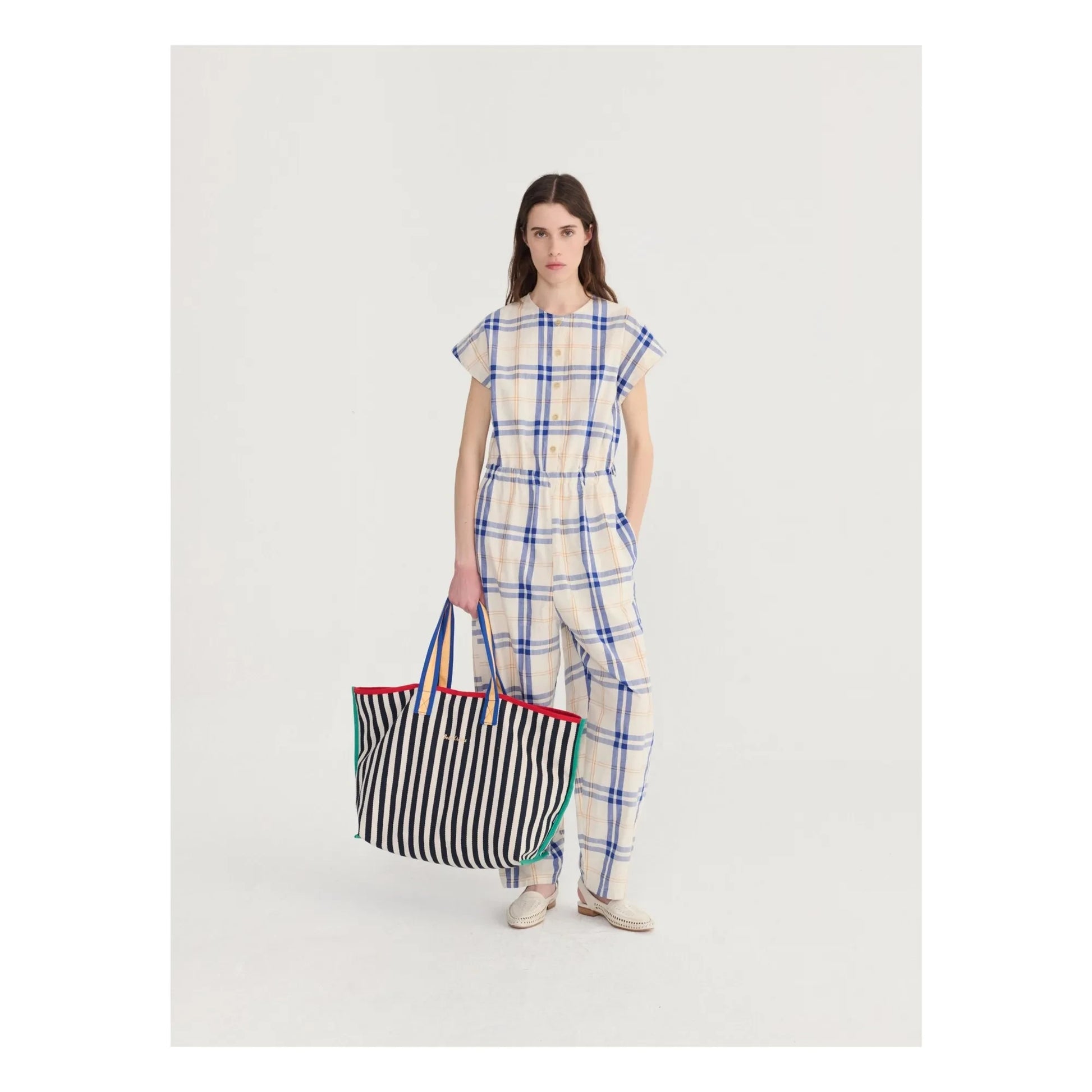 Bobo Choses - Color Block Recycled Cotton Bag | Blue