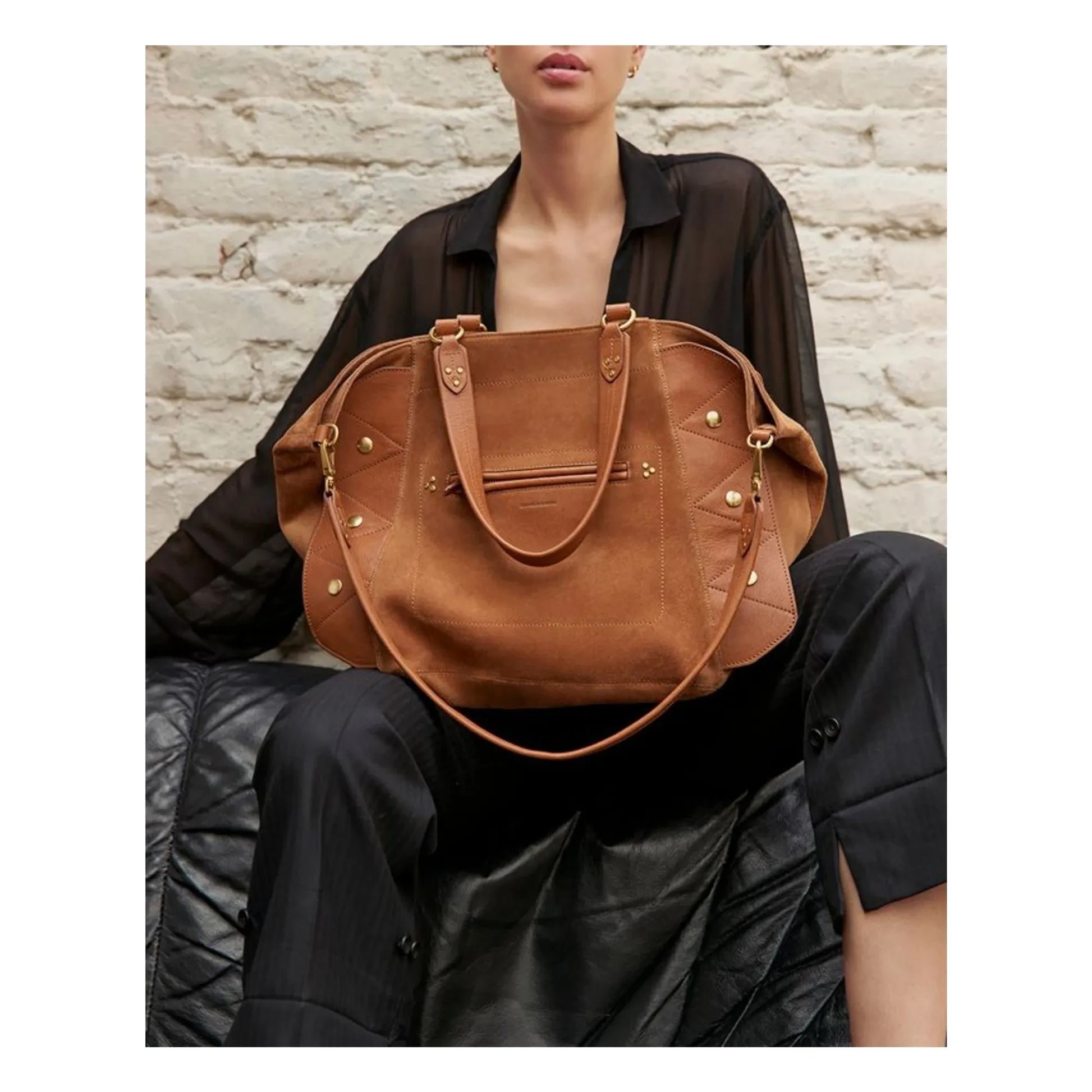Jérôme Dreyfuss - Roger bag Velvet crust | Caramel