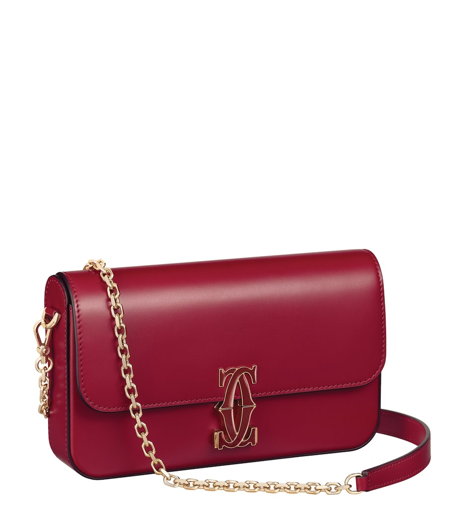 Cartier Red Mini Leather C de Cartier Chain Bag