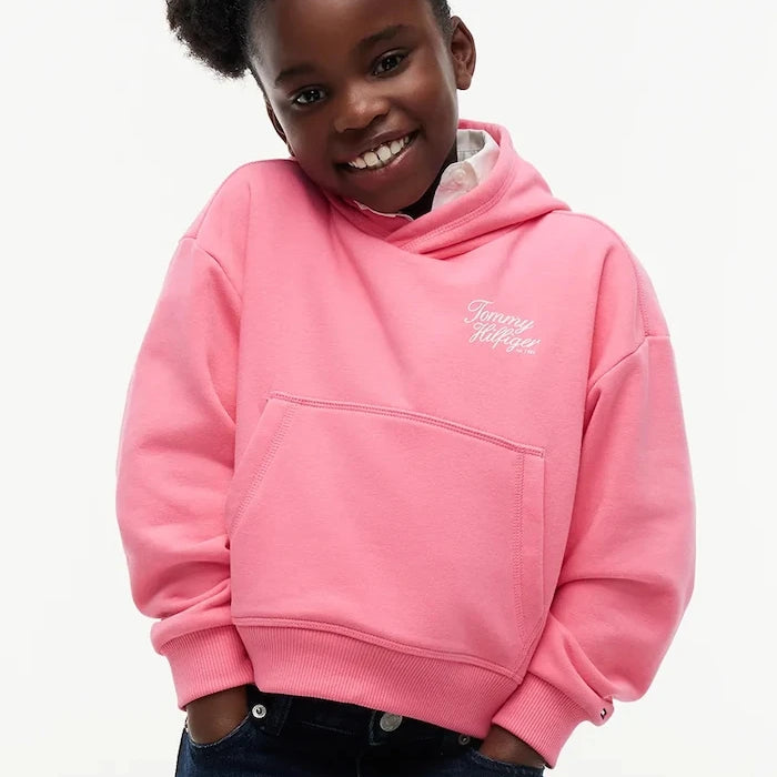 Çocuklar için pamuklu kapüşonlu sweatshirt