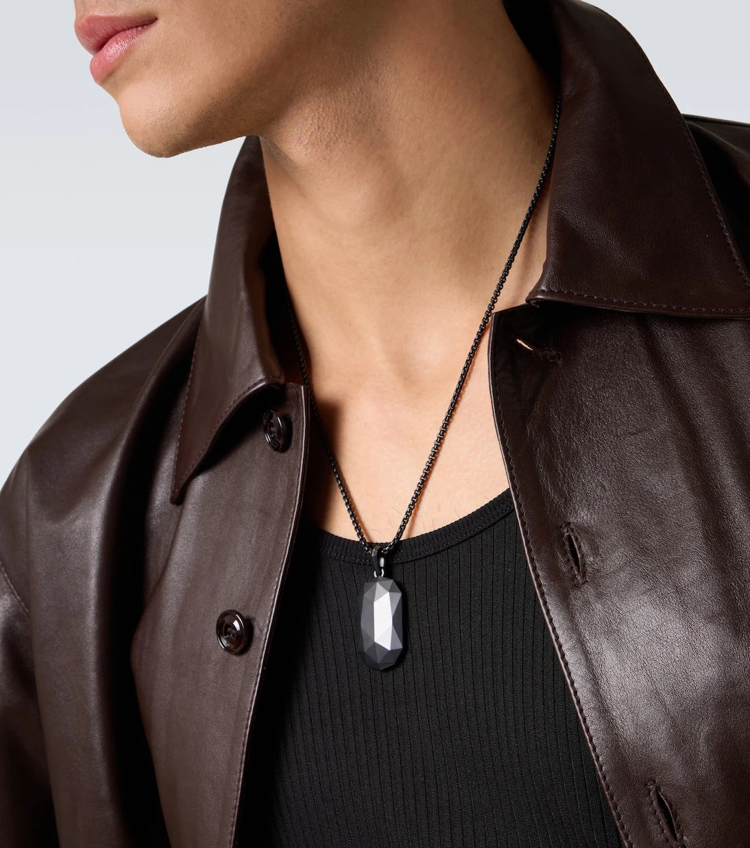 David Yurman - Stainless steel and titanium pendant necklace