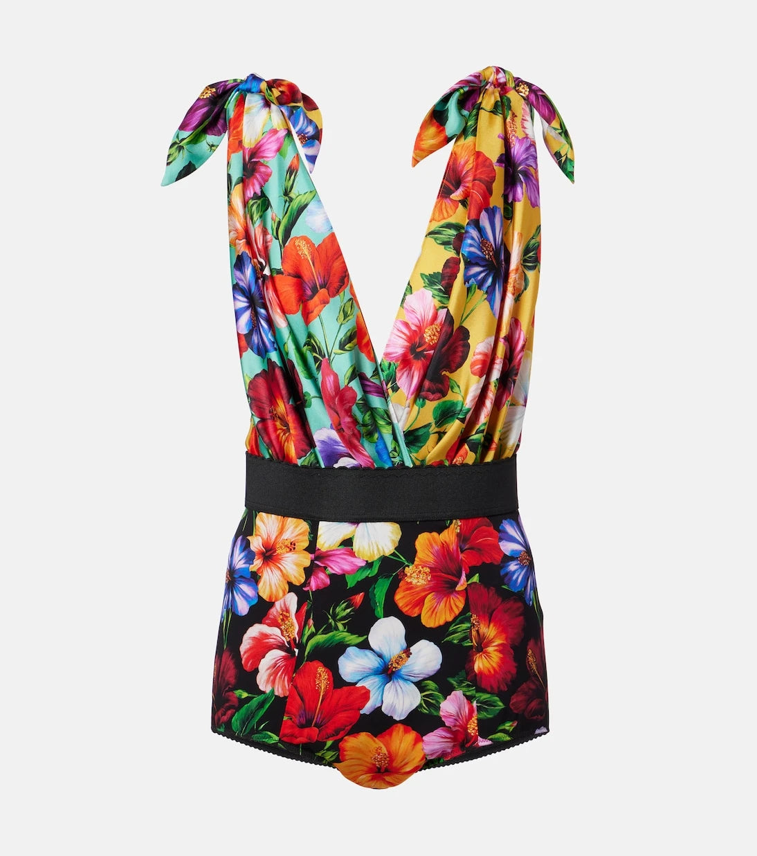 Dolce&Gabbana - Floral silk-blend playsuit