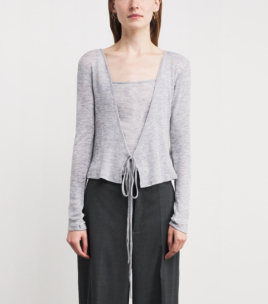 St. Agni Merino Wool Wrap Top