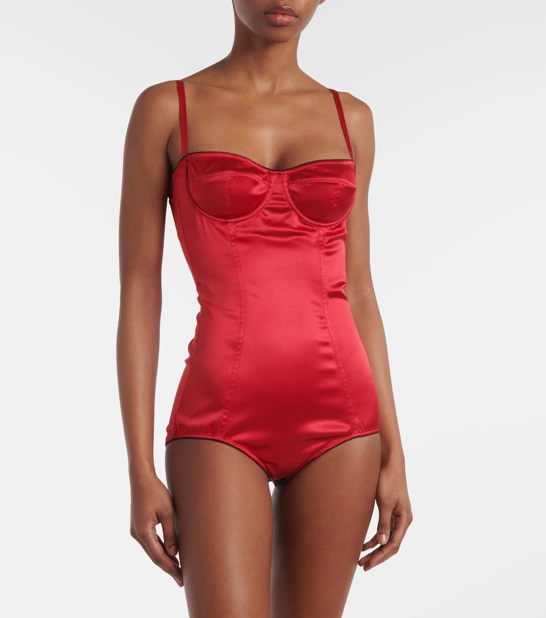 Dolce&Gabbana - Silk-blend satin bodysuit