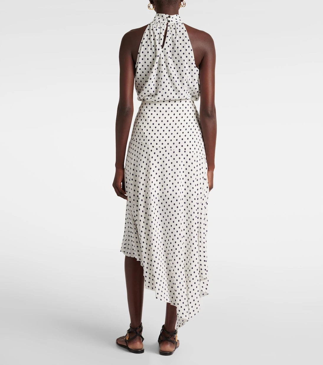 Veronica Beard - Rosemary polka-dot silk-blend midi skirt