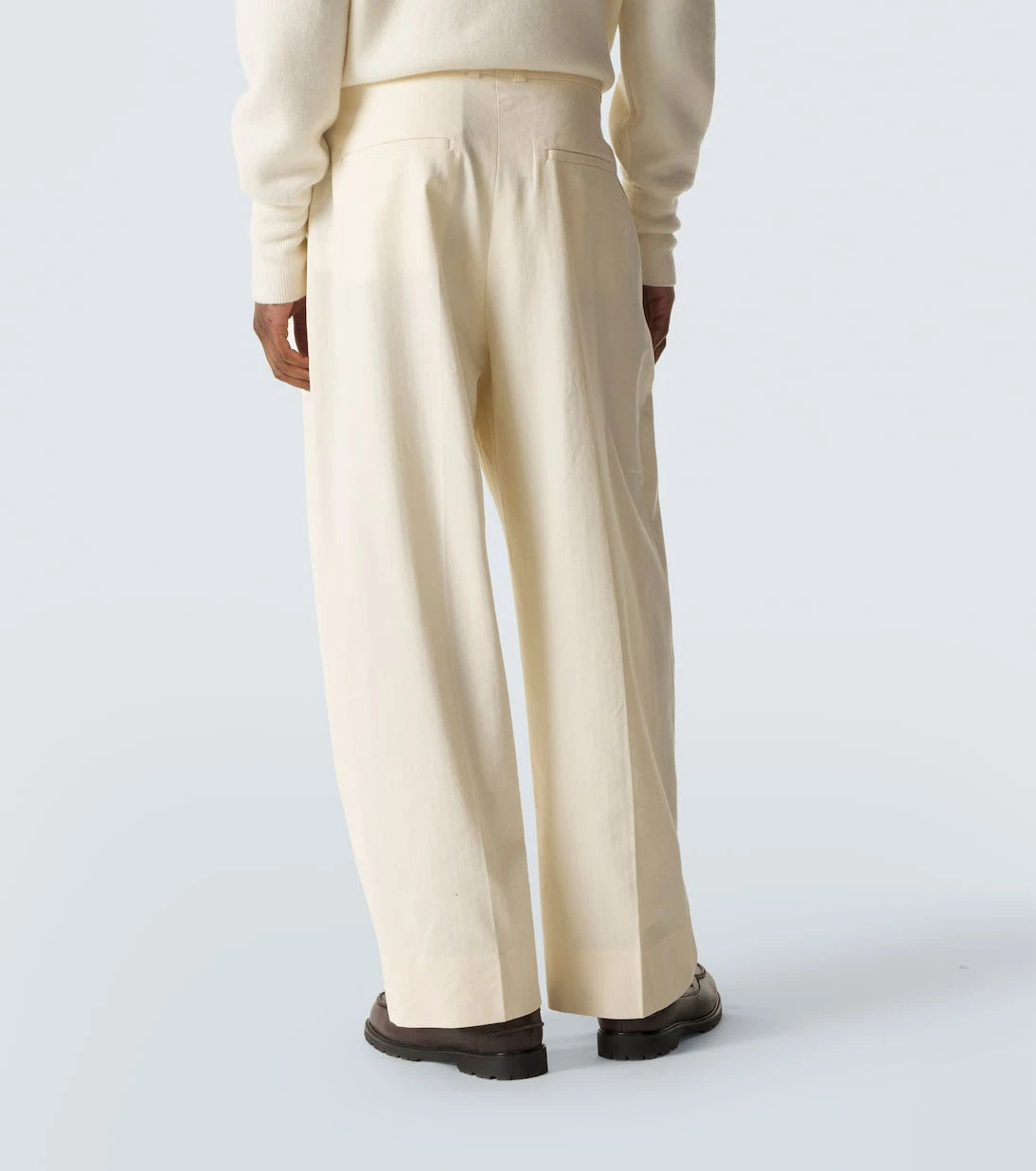 Studio Nicholson - Pull cotton and linen wide-leg pants