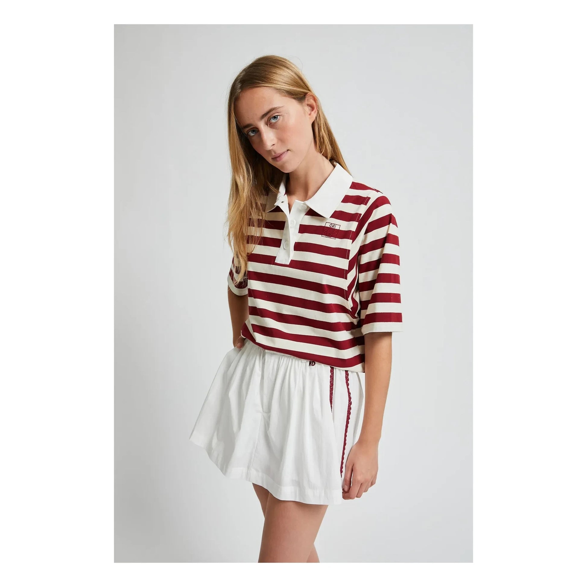 Indee - Vasislas Embroidered Short Skirt  | White
