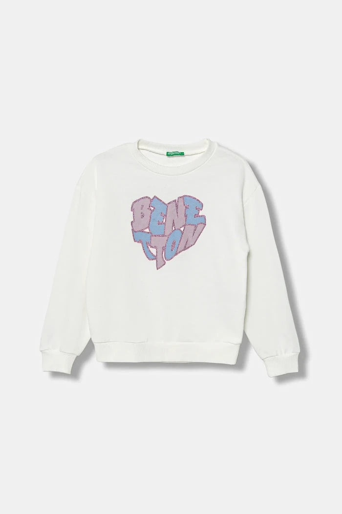 United Colors of Benetton Çocuk Pamuklu Sweatshirt