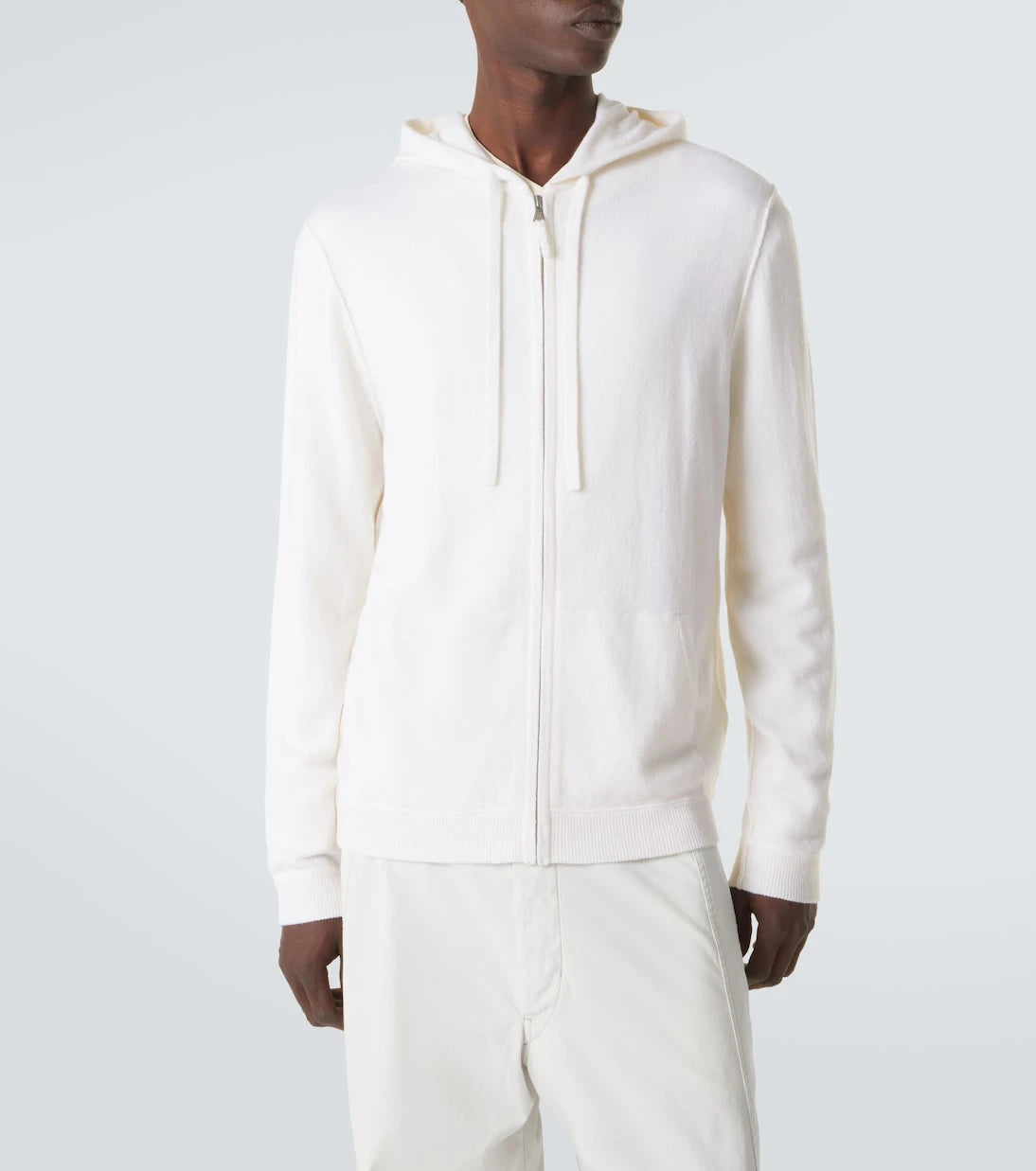 Allude - Zip-up wool and cashmere hoodie