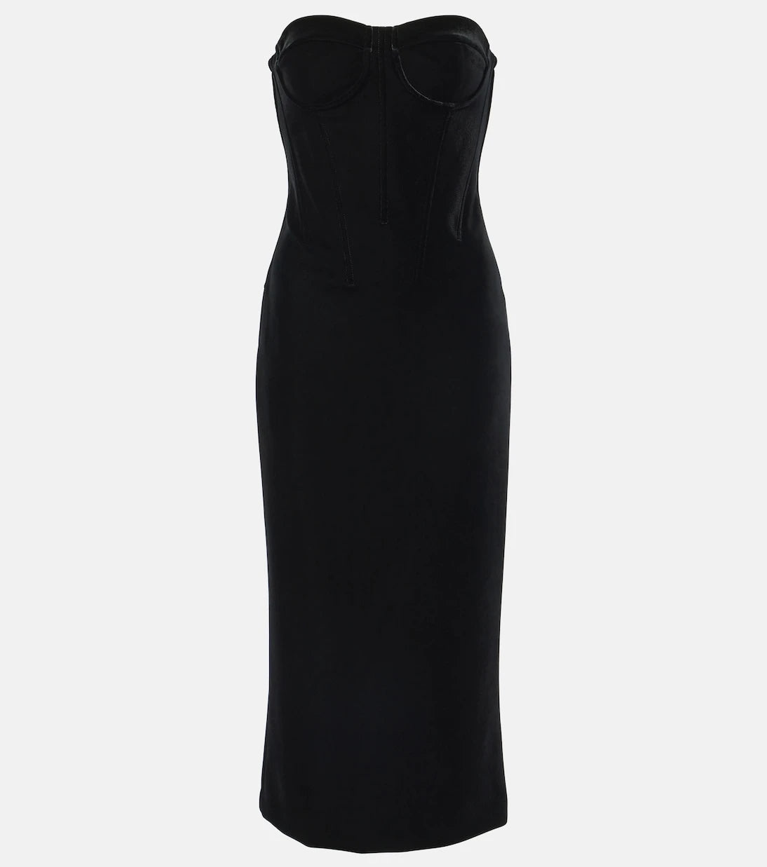 Sportmax - فستان كورسيه مخملي