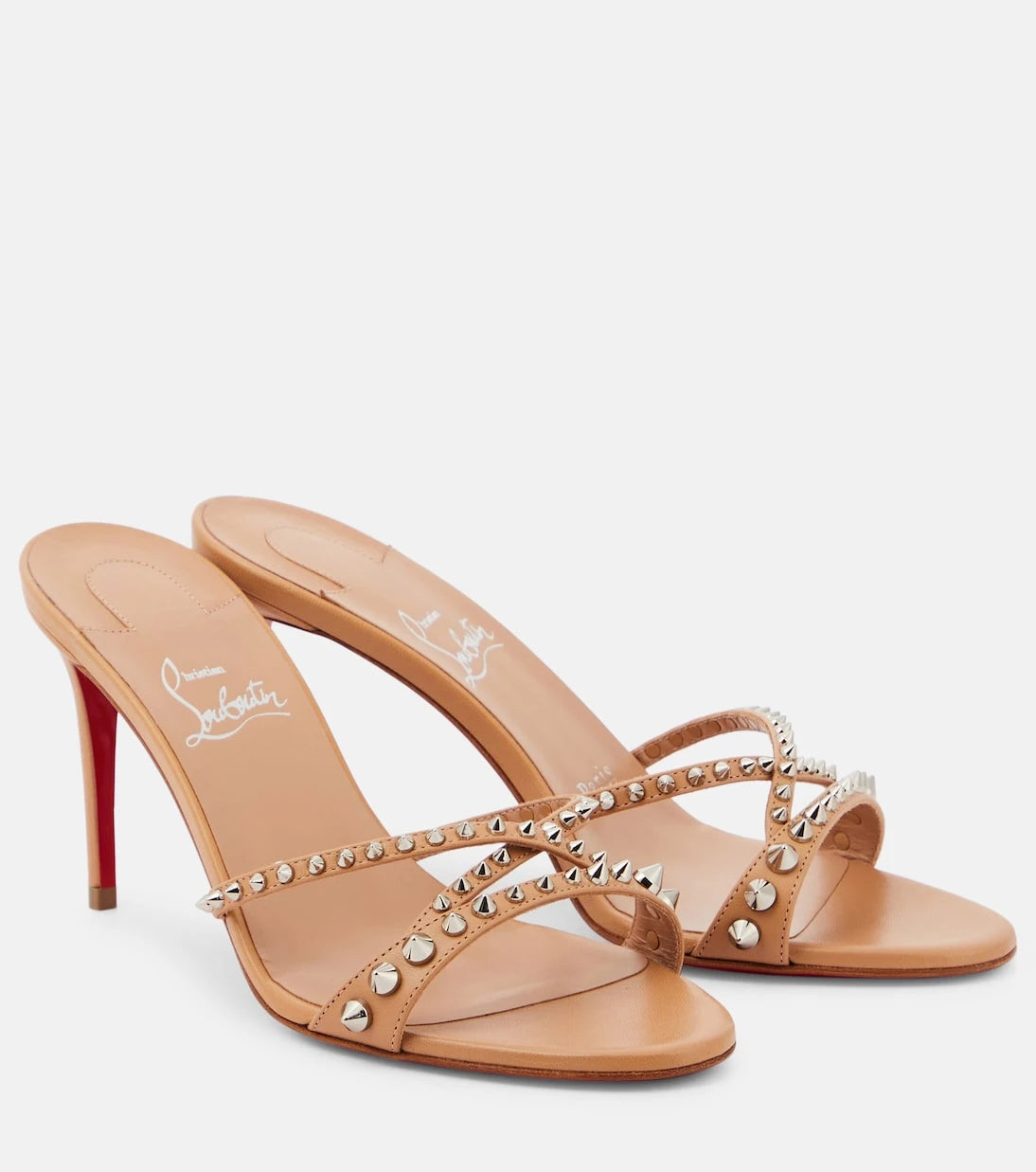 Christian Louboutin - Tatoosh 85 spiked leather mules