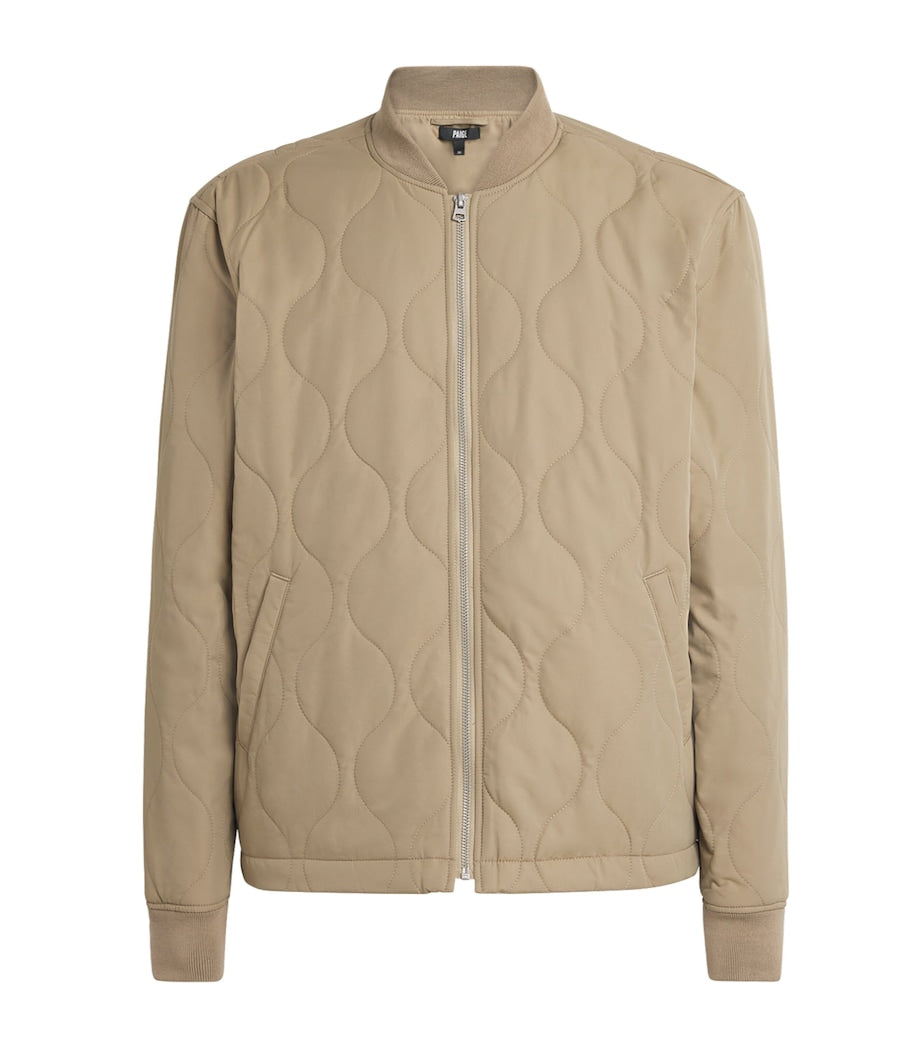Beige Quilted Blix Bomber Jacket