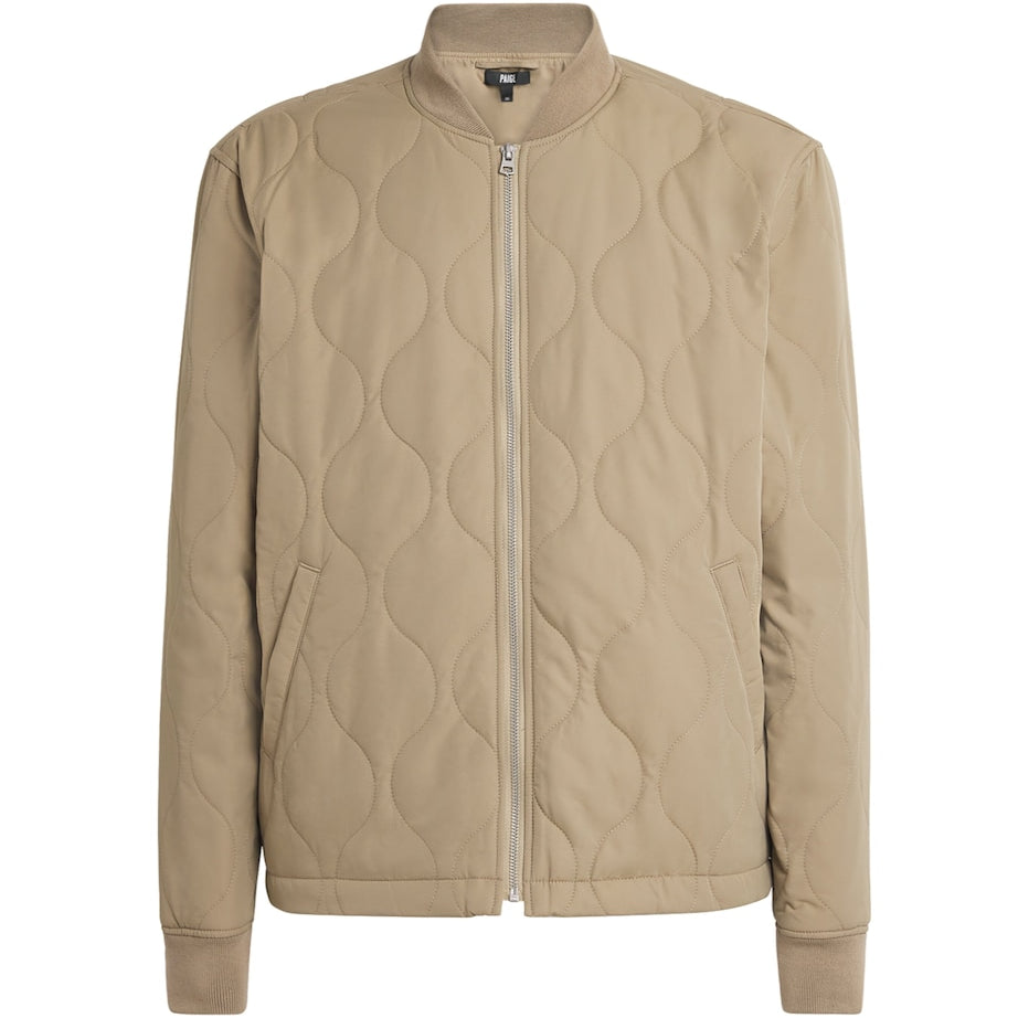 Beige Quilted Blix Bomber Jacket